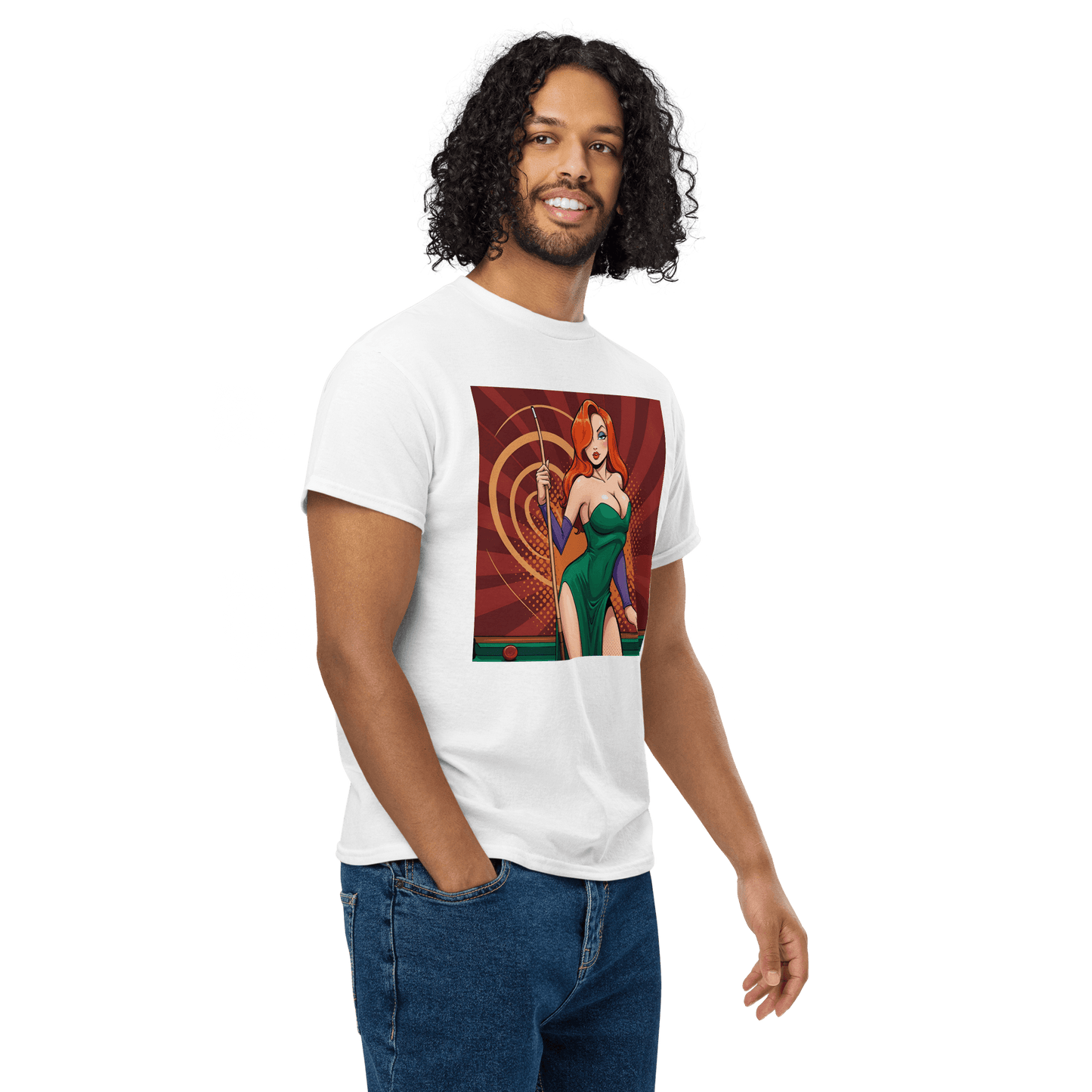 Pinup Girl #1 T-Shirt - Men's - White - Front