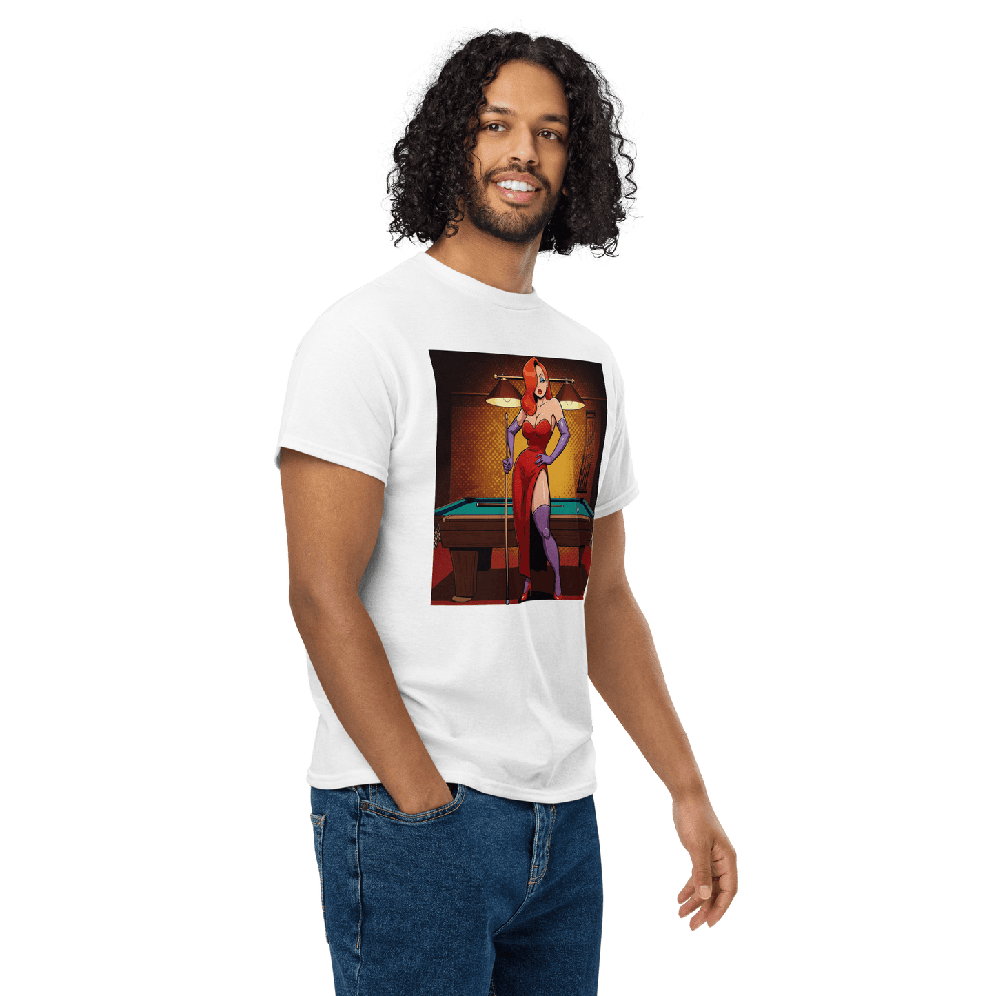 Pinup Girl #16 T-Shirt - Men's - White - Front