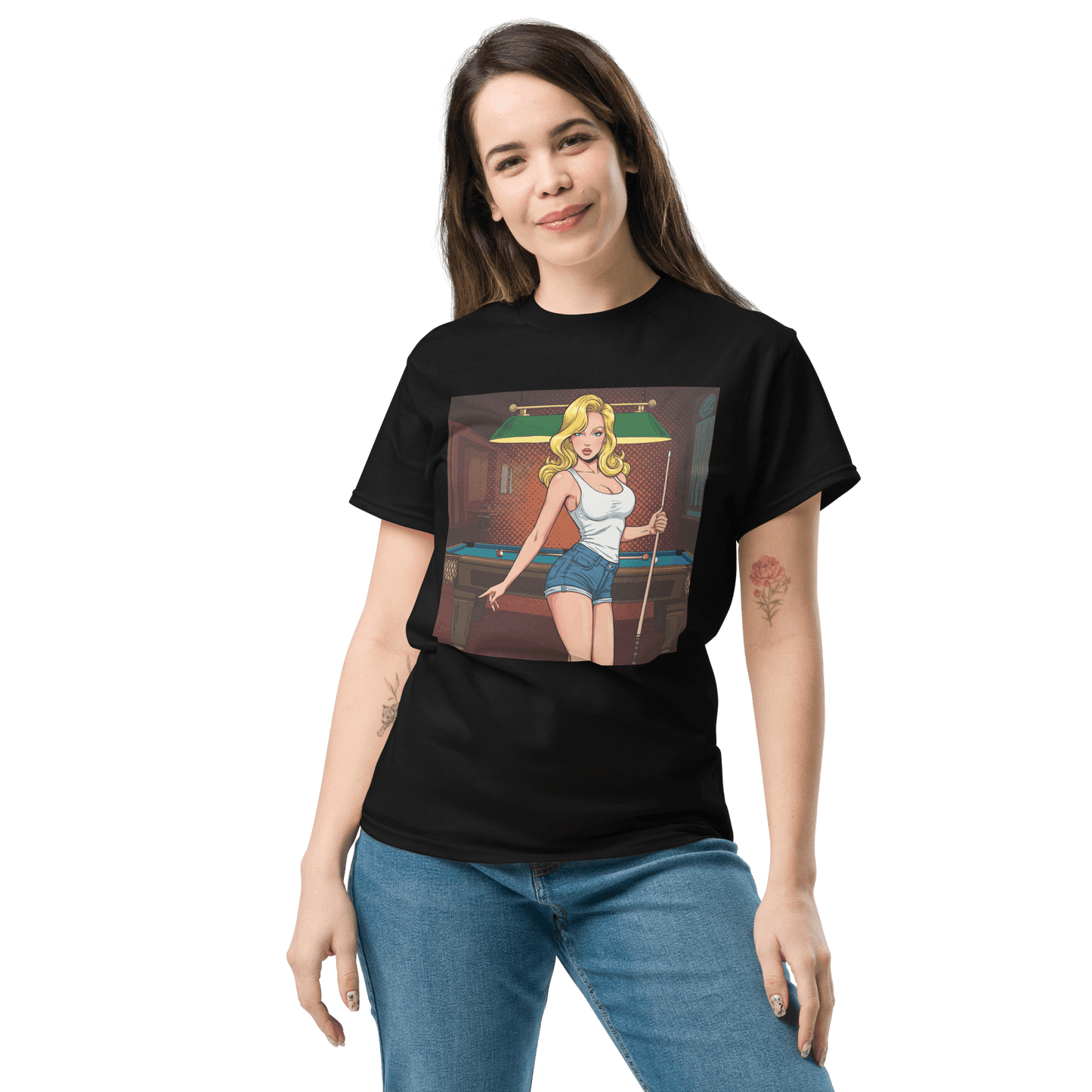 Pinup Girl #5 T-Shirt - Women's - Black - Front