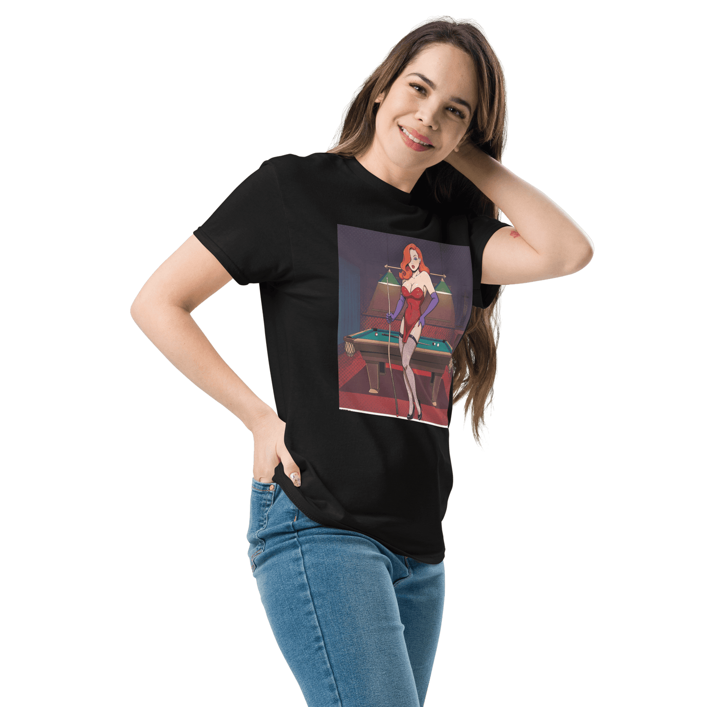 Pinup Girl #7 T-Shirt - Women's - Black - Front