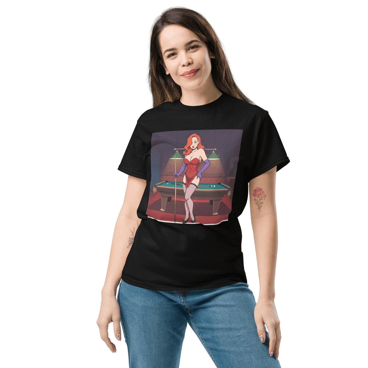 Pinup Girl #7 T-Shirt - Women's - Black - Front