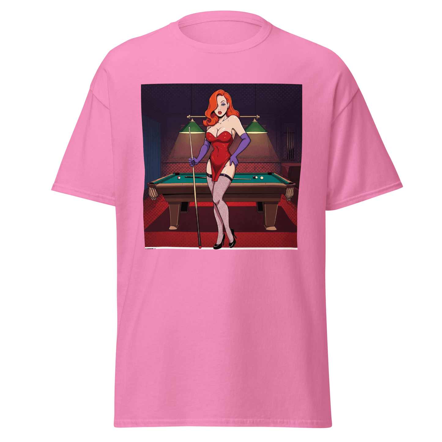 Pinup Girl #7 T-Shirt - Women's - Pink - Front