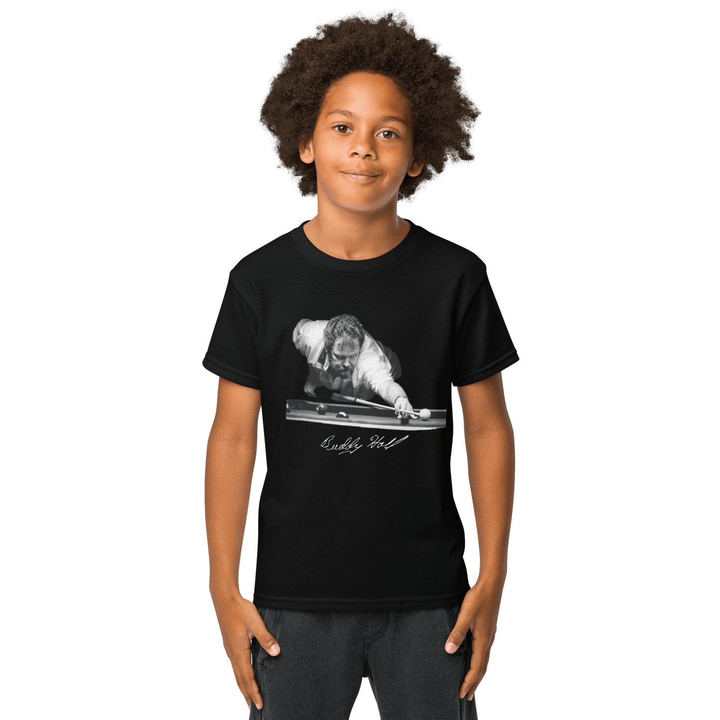 Buddy "The Rifleman" Hall Signature T-Shirt - Youth - Black - Front