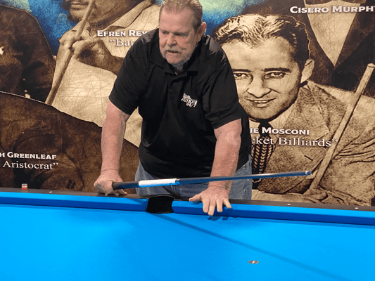 "Legends of Cue Sports" Wall Mural (Blue)