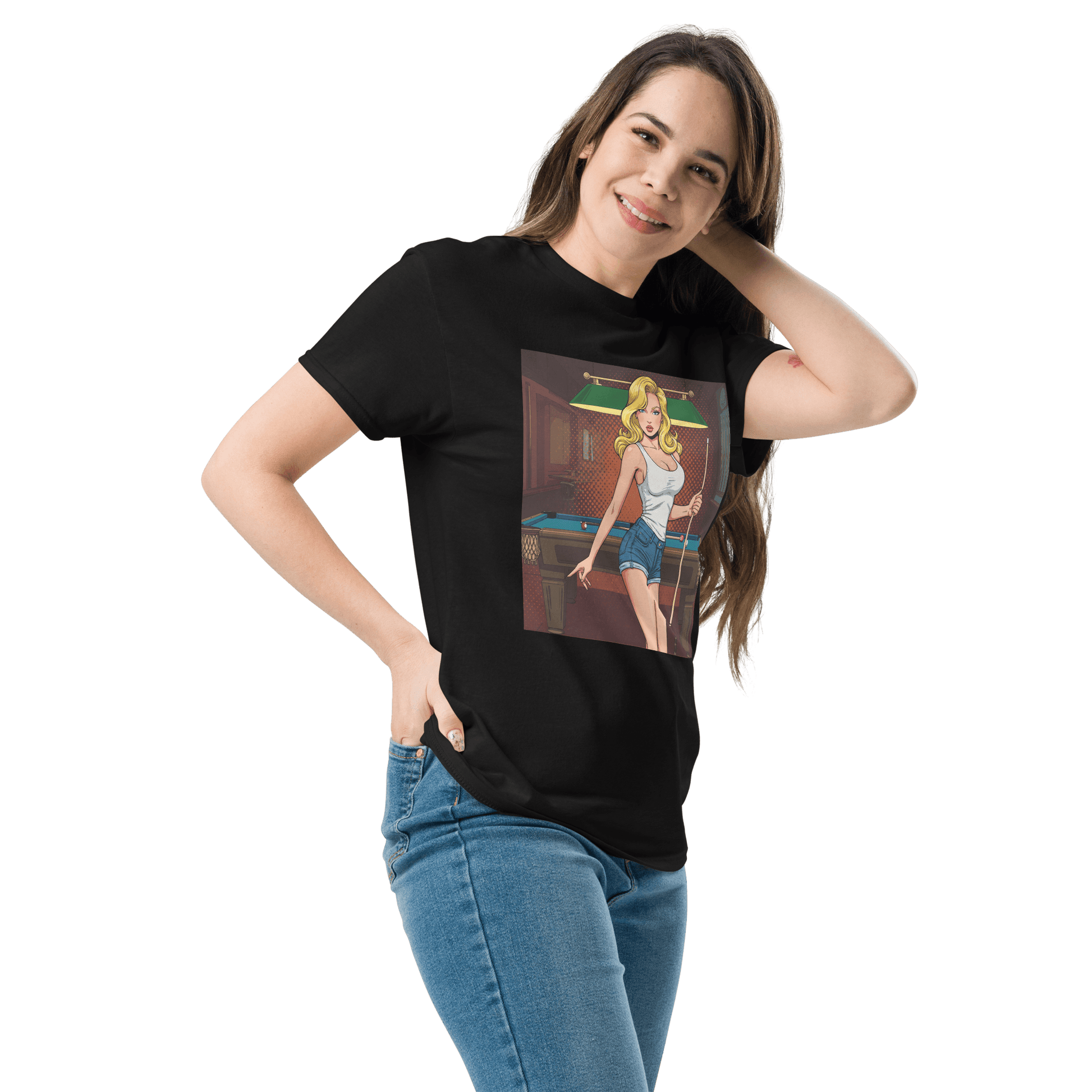 Pinup Girl #5 T-Shirt - Women's - Black - Front