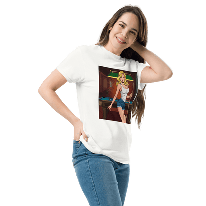 Pinup Girl #5 T-Shirt - Women's - White - Front